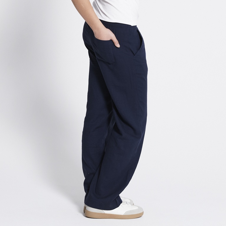 Linen blend pants "Roxy star" Navy